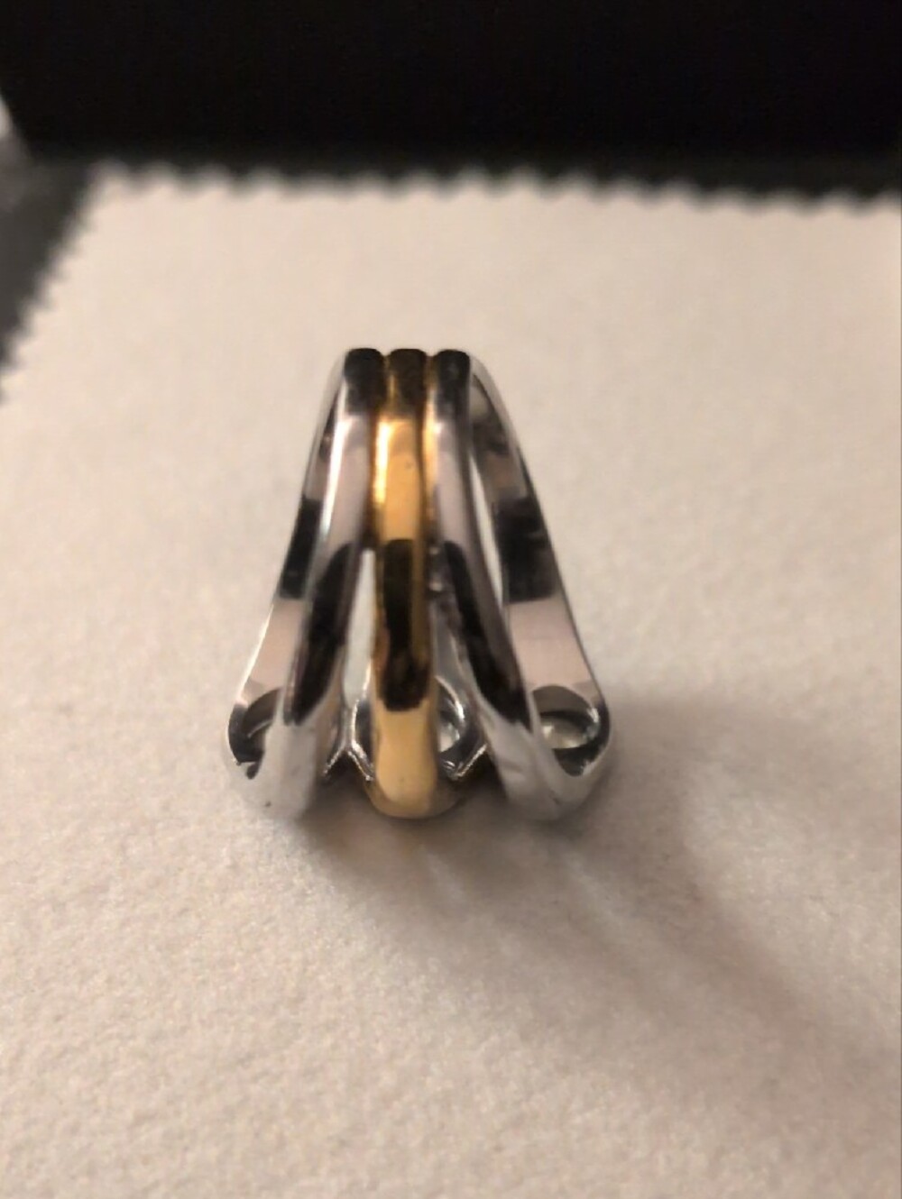 Classic Stackable CZ Bezel Rings - Silver & Gold - Picture 6 of 6